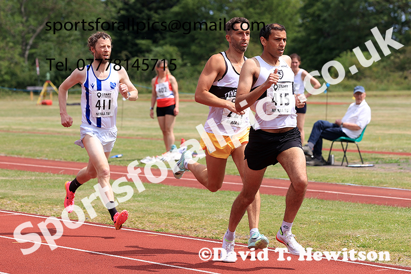 1500 metres, 2025 NEMAA Track and Field, Monkton. Photo: David T. Hewitson/Sports for All Pics